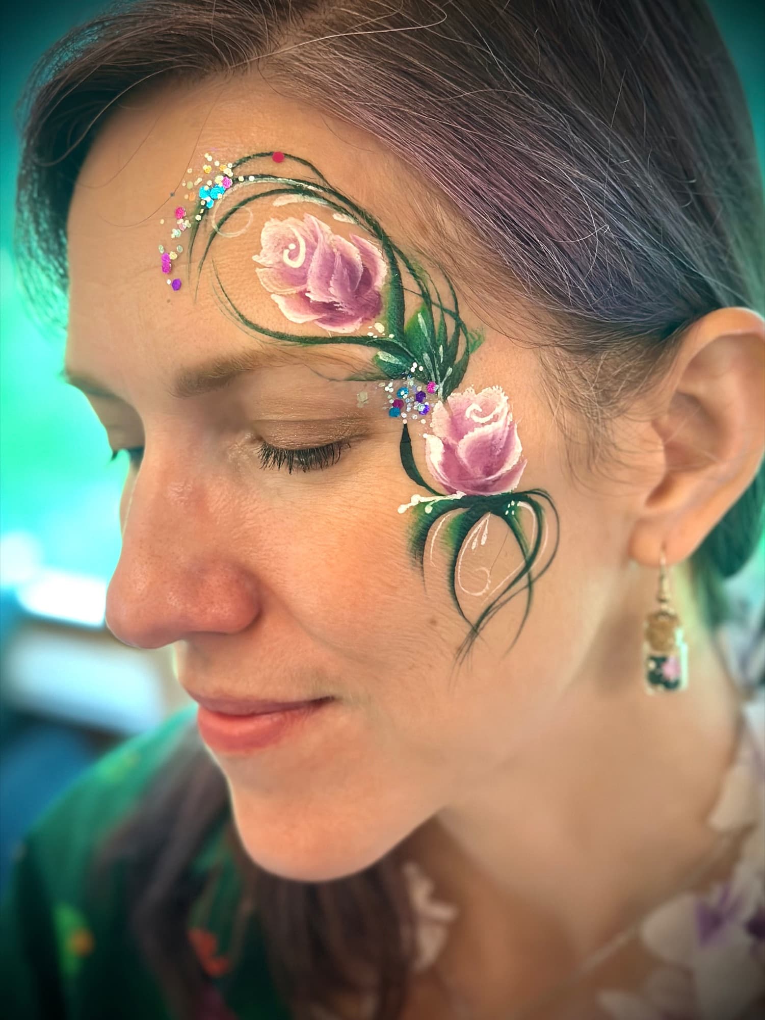 Pink floral eye design