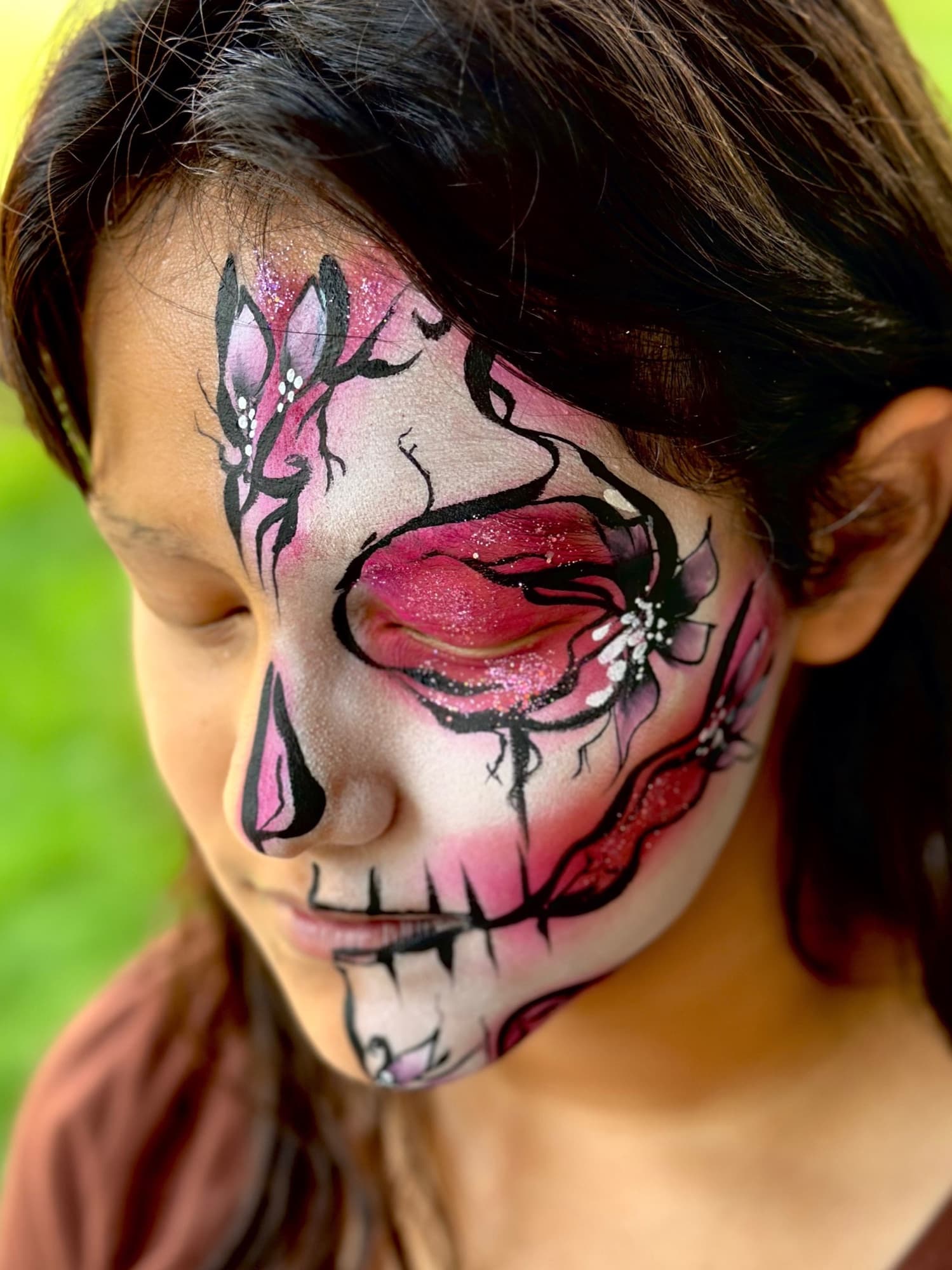 Pink sugar skull