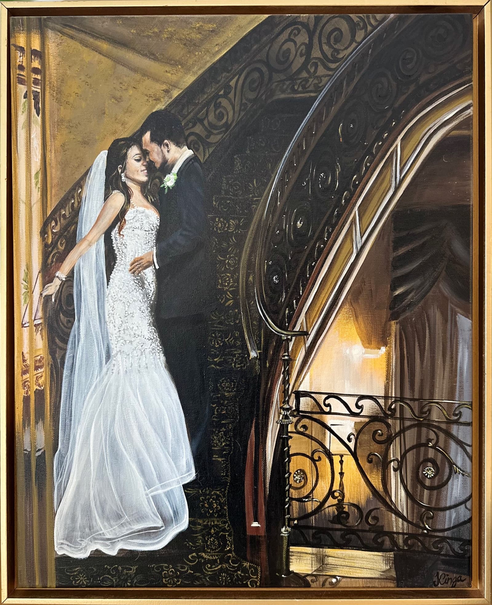 Live wedding painting