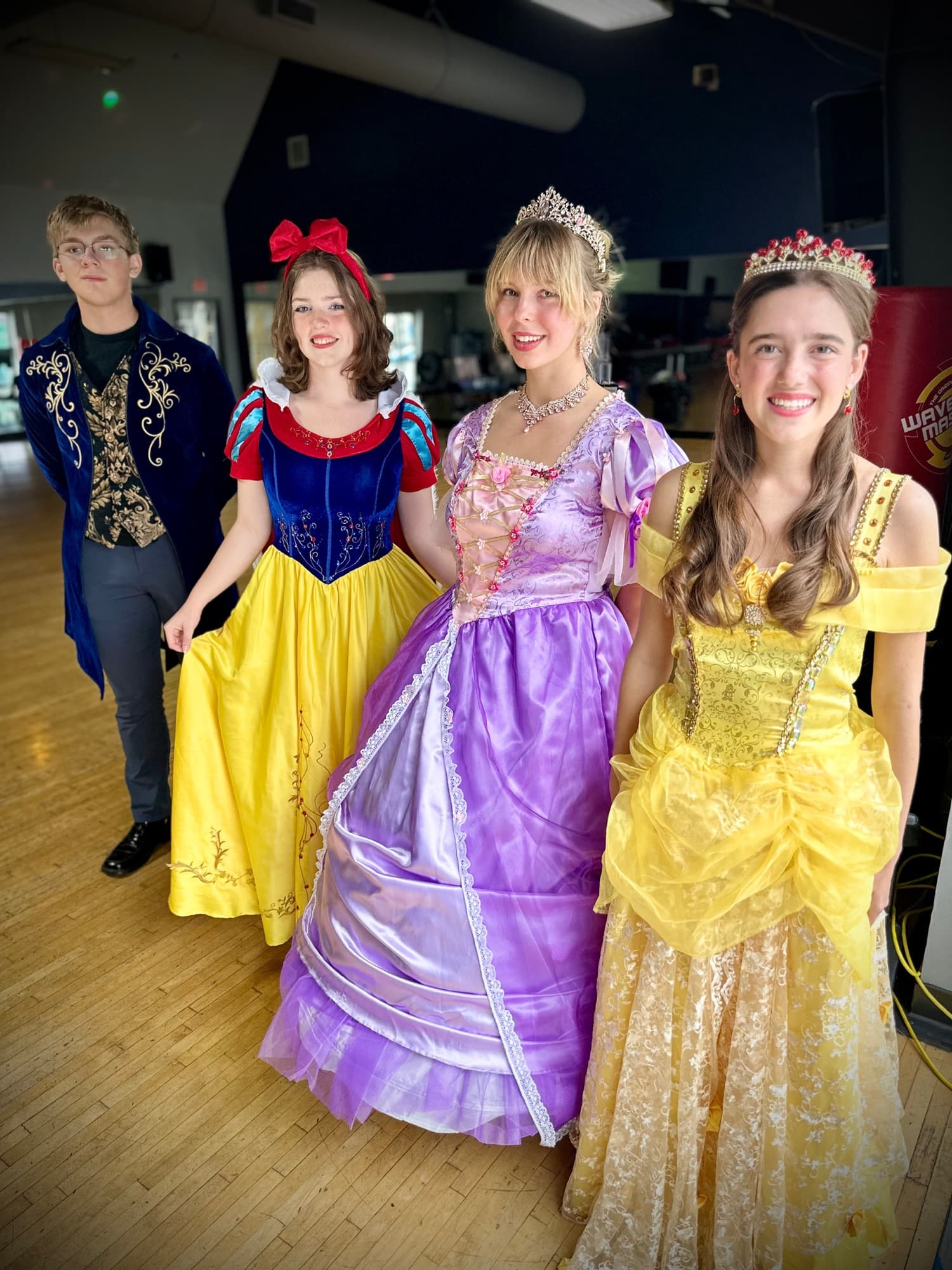 Prince and princesses at a party
