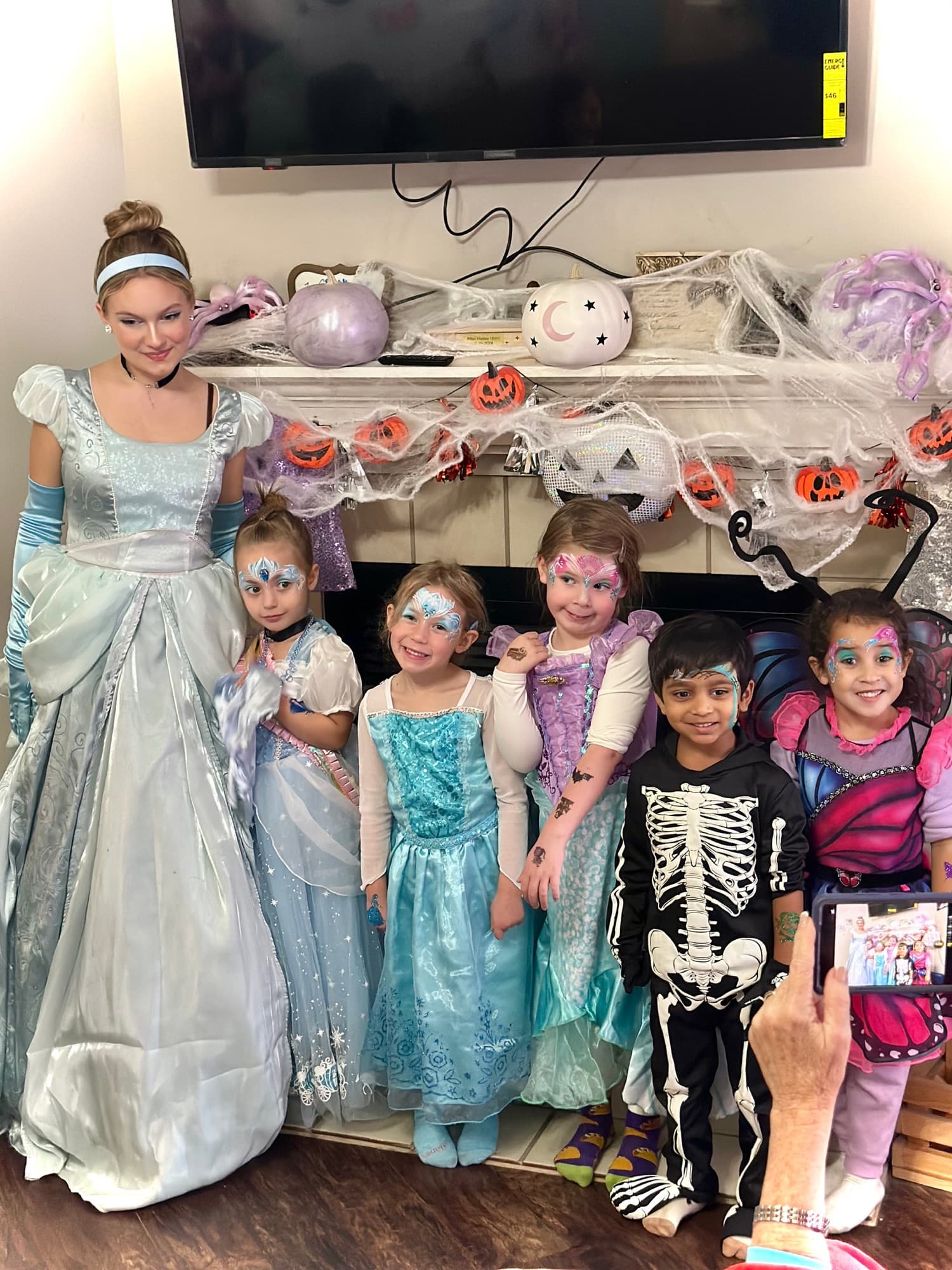 Cinderella with party guests