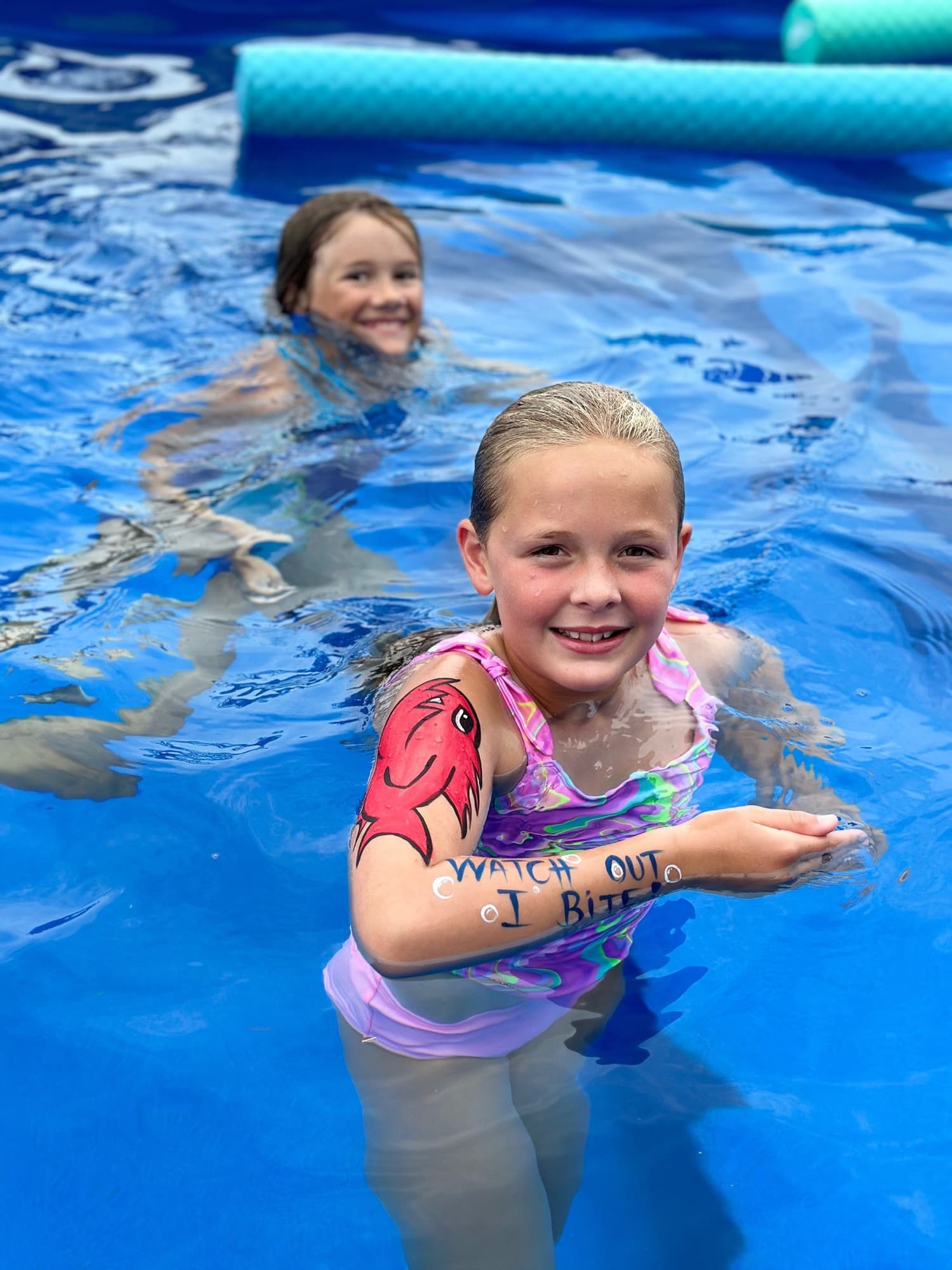 Body art in the pool