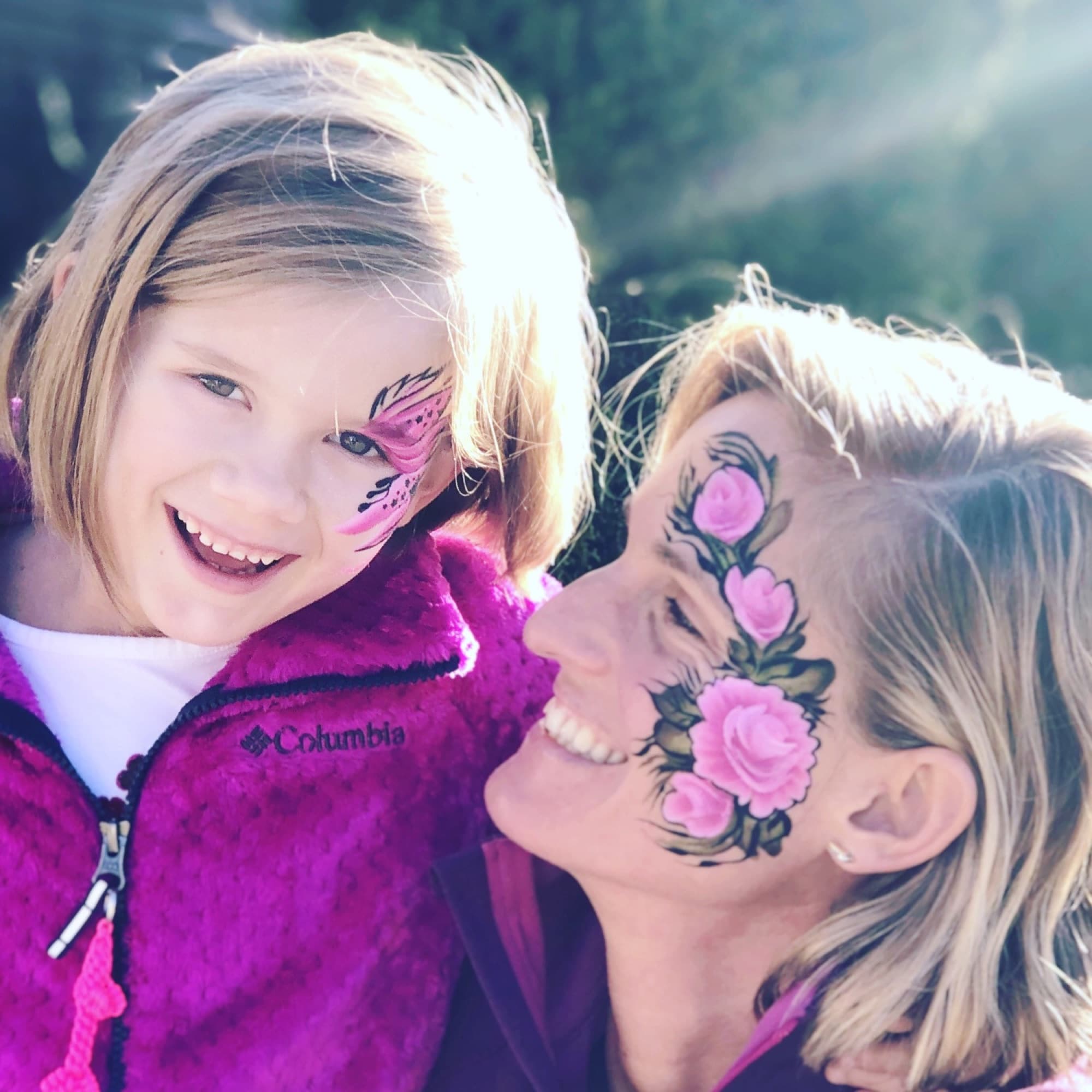 Floral face designs