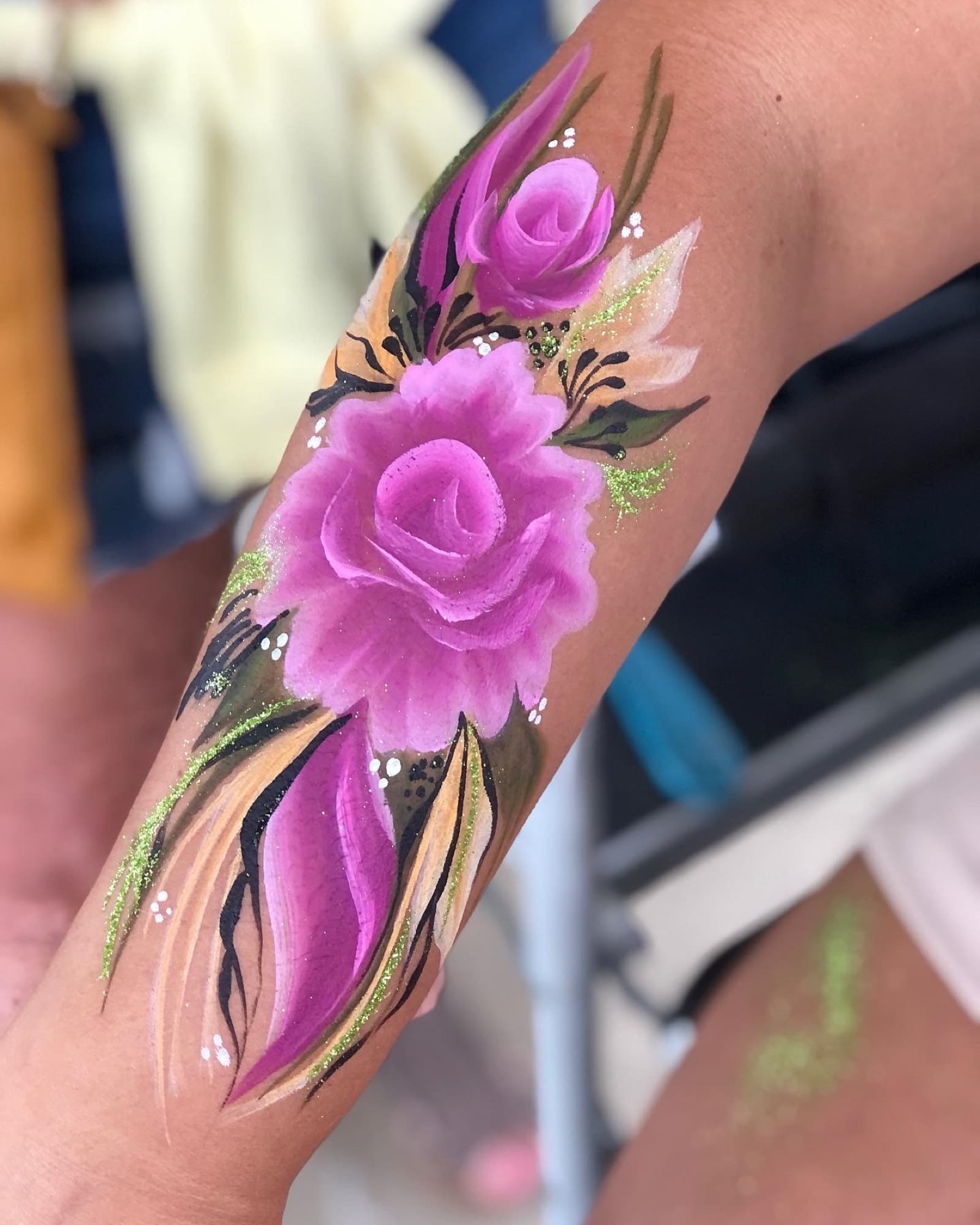 Purple rose arm design