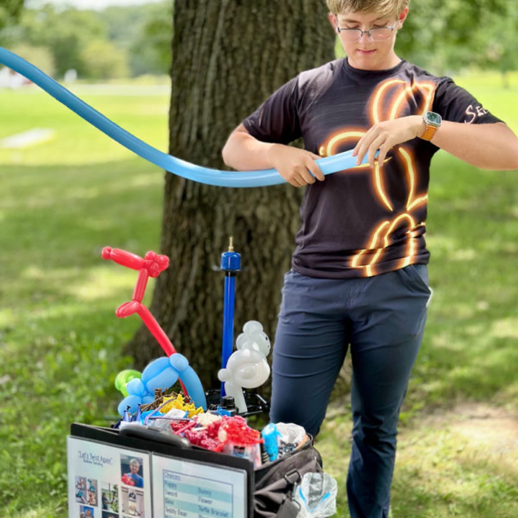 Twisting at an outdoor event